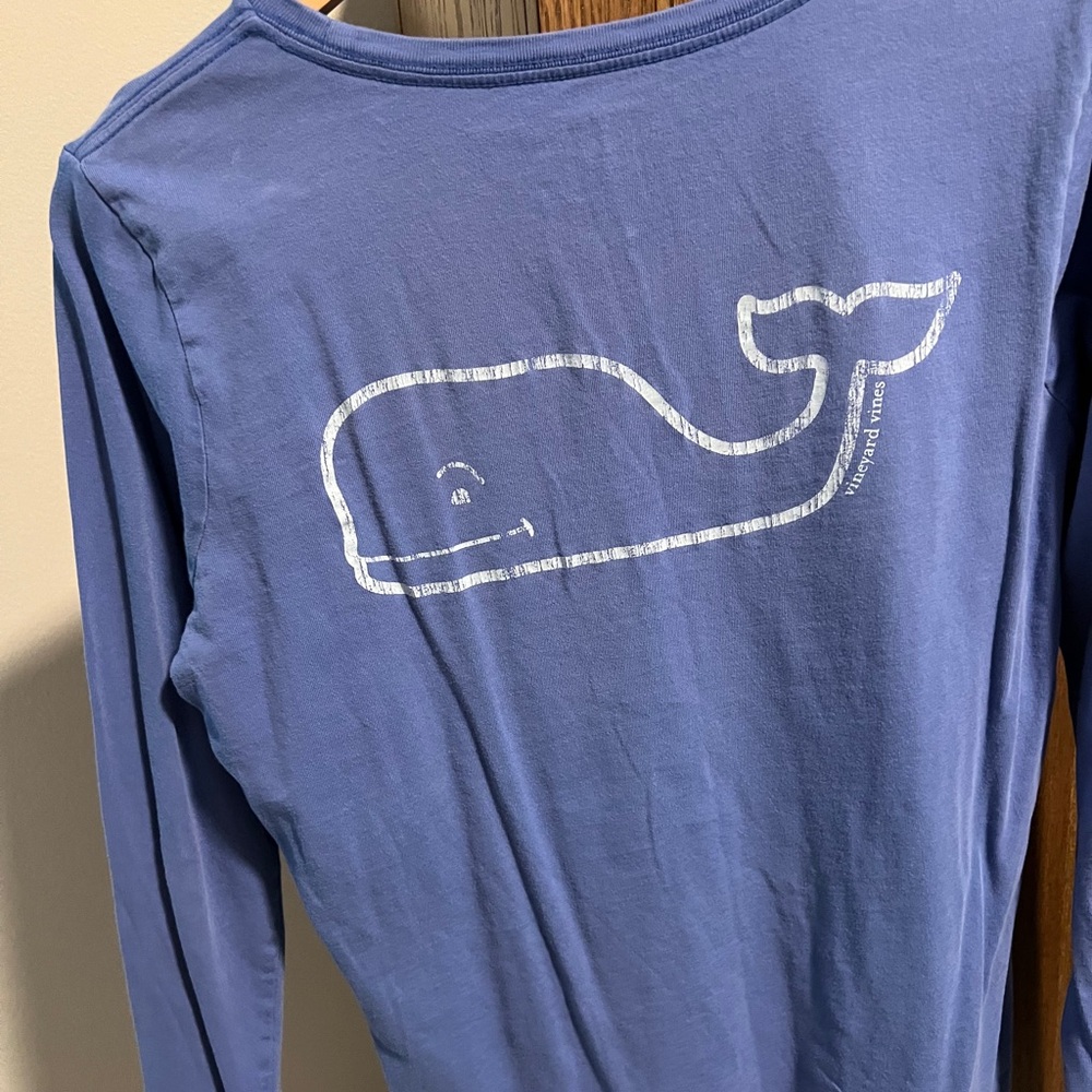 Vintage Whale Long-Sleeve Pocket Tee